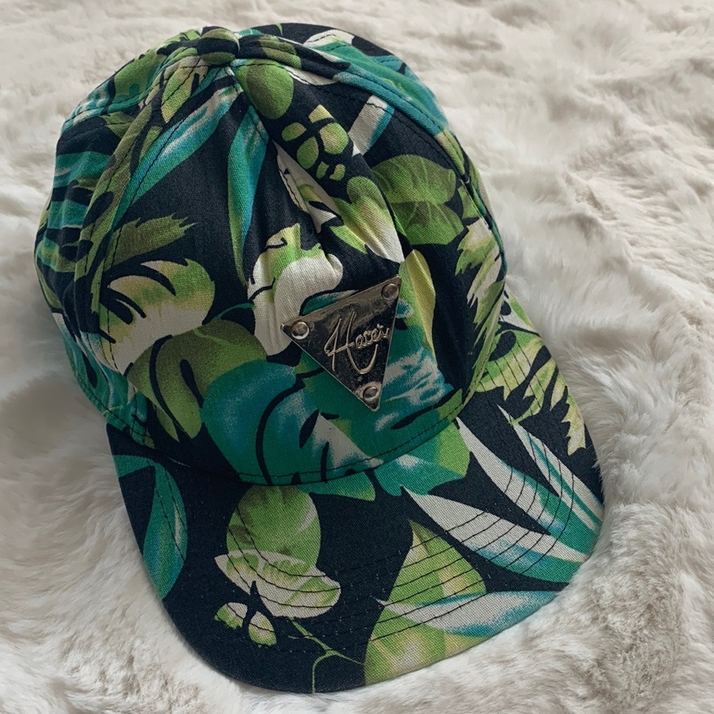 Tropical print baseball hat
